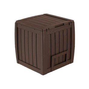 Keter Deco Komposta kaste ar pamatni, brūna, 340l