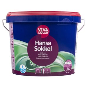 Vivacolor Hansa Sokkel Ūdens bāzes krāsa cokoliem, matēta, bāze A, 2,7L