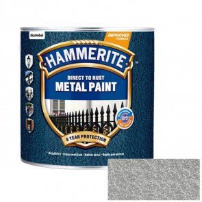 Hammerite Hammered Metāla aizsargkrāsa, āmurkaluma virsma, sudrabpelēka 2.5L