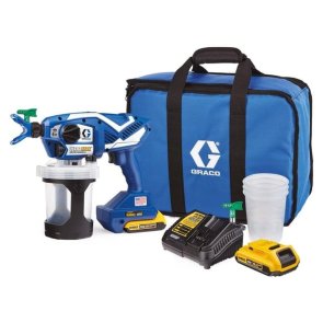 Graco Ultra MAX Cordless Krāsošanas pistole ar akumulātoru, šķidinātāju un ūdens bāzes krāsām, 18V