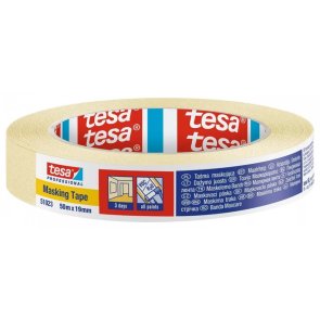 Tesa 51023 Masking Tape krāsotāju lente, dzeltena, 19mm x 50m
