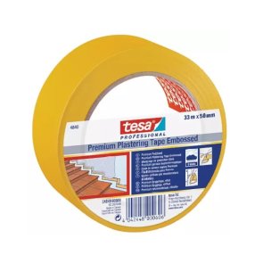 Tesa 4840 Premium Plasterig Tape apmetēju lente ārdarbiem, UV (6.ned.), dzeltena, 50mm x 33m
