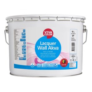 Vivacolor Lacquer Wall Akva Ūdens bāzes laka koka sienām un griestiem, pusmatēta, 9L