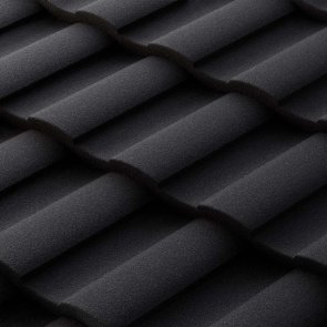 Metrotile Roman Металлическая черепица с каменной крошкой , 1280x415mm, coal black