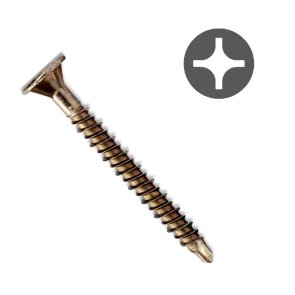 Knauf Tērauda skrūve ar urbjveida galu Aquapanel® Cement Board plākšņu stiprināšanai pie metāla, 25mm (250gab)