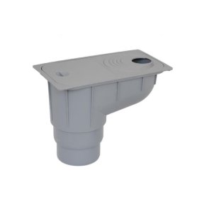 Scala PVC Lietus ūdens uztvērējs 50-125mm, vertikālais izvads, pelēks