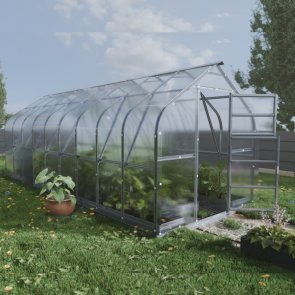 Baumera Klasika STANDART Siltumnīca ar pamatiem un polikarbonāta pārklājumu 4mm, 2.5x6m (15m2)