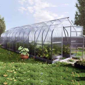 Baumera Klasika STANDART Siltumnīca ar pamatiem un polikarbonāta pārklājumu 4mm, 2.5x8m (20m2)