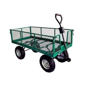 Vilmars Kravas ratiņi, 4 pneimatiski riteņi, 200kg, zaļi