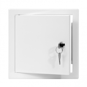Europlast RMLA Metāla revīzijas lūka iekšdarbiem, ar atslēgu, 200x200mm, balta