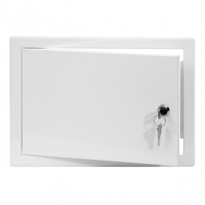 Europlast RMLA Metāla revīzijas lūka iekšdarbiem, ar atslēgu, 300x400mm, balta