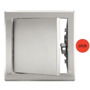 Europlast RLMP Metāla revīzijas lūka iekšdarbiem, Click mehānisms, 150x150mm, inox