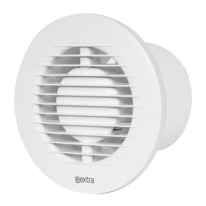 Europlast E-EXTRA Series EA Apaļš elektroventilators, ar lodīšu gultni, taimeri, D100mm, balts