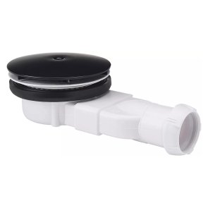 Wirquin Slim Dušas paliktņa sifons, d=90x40/43mm, 24 l/min, matēts melns