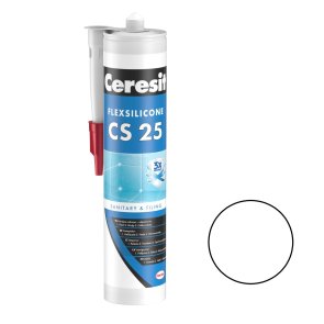 Ceresit CS 25 Sanitārais silikona hermētiķis, 280ml, balts (01)