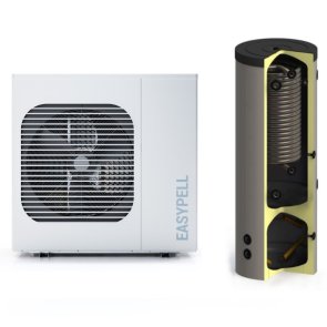 Easypell 12T Siltumsūknis, gaiss-ūdens, R290 5,9-14,8kW (7/35), 380V 3 fāžu, ar 300L kombi tvertni