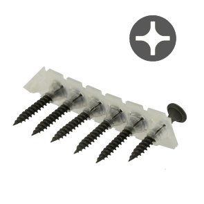 Easy-Fix Reģipša skrūve metālam, lentās, melna, 3.9x40mm (500gab)