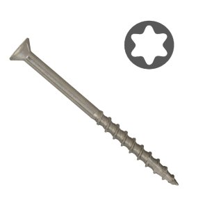 Easy-Fix Skrūve terašu dēļiem, nerūsējošā tērauda, Torx 20, 4.2x42/22mm (250gab)