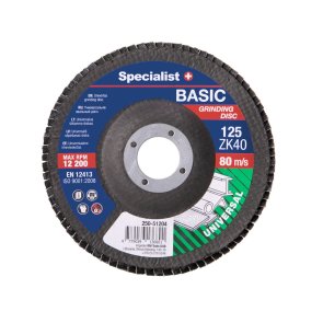 Specialist+ Basic vēdekļveida slīpēšanas disks, 125mm, ZK40