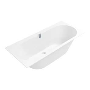 Villeroy & Boch Oberon 2.0 Duo Taisnstūra kvarila vanna ar kājām un sifonu, 170x75cm, balta