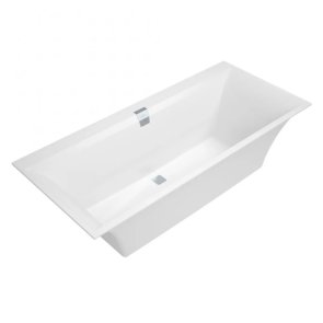 Villeroy & Boch Squaro Edge 12 Duo Taisnstūra kvarila vanna ar kājām un sifonu, 170x75cm, balta