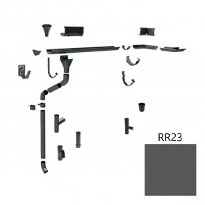 Ruukki Ūdensnoteku sistēma D125/90, RR23/Tumši pelēka