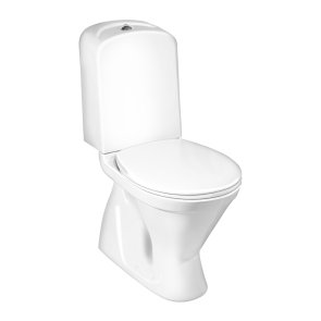 Gustavsberg Nordic3 3500 Tualetes pods ar standarta vāku, vertikāls izvads, 3/6L, 355x660mm, balts