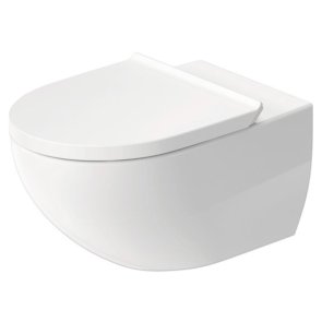 Duravit Architec Rimless Pods ar SC vāku, stiprināms pie sienas, 365x575mm, balts