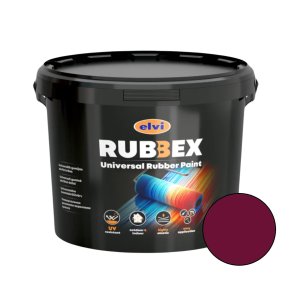 Elvi Rubbex Universālā gumijas akrila krāsa, ķirsis RAL3005, 12kg