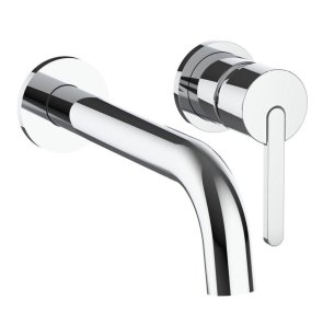 Laufen Lua-E Iebūvējams vannas istabas izlietnes maisītājs, no sienas, 2 caurumi, iztece 205mm, hroms