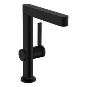 Hansgrohe Finoris 230 Vannas istabas izlietnes maisītājs, ar push-open, matēts melns