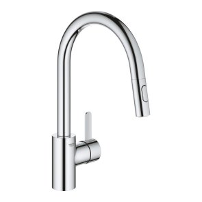 Grohe Eurosmart Cosmopolitan Virtuves izlietnes maisītājs ar izvelkamu dušu, 1/2 collas, hroms