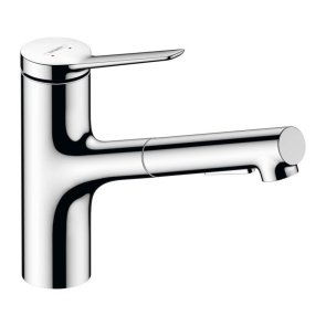 Hansgrohe Zesis M33 150 Virtuves izlietnes maisītājs ar izvelkamu dušu, +sBox, hroms