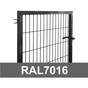 Vilmars Žoga Vienviru vārti ar kvadrātprofila stabiem, antracīta, 1.73x1m