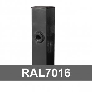 Vilmars Kvadrātprofilu vārtu stabs, 80x80x2500mm, 1.73m vārtiem, antracīta