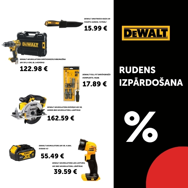 Dewalt Rudens izpardosana 01.10-31.10.24