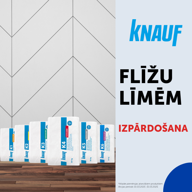 Knauf Flīžu līmes un šuvotāji 30.04.25